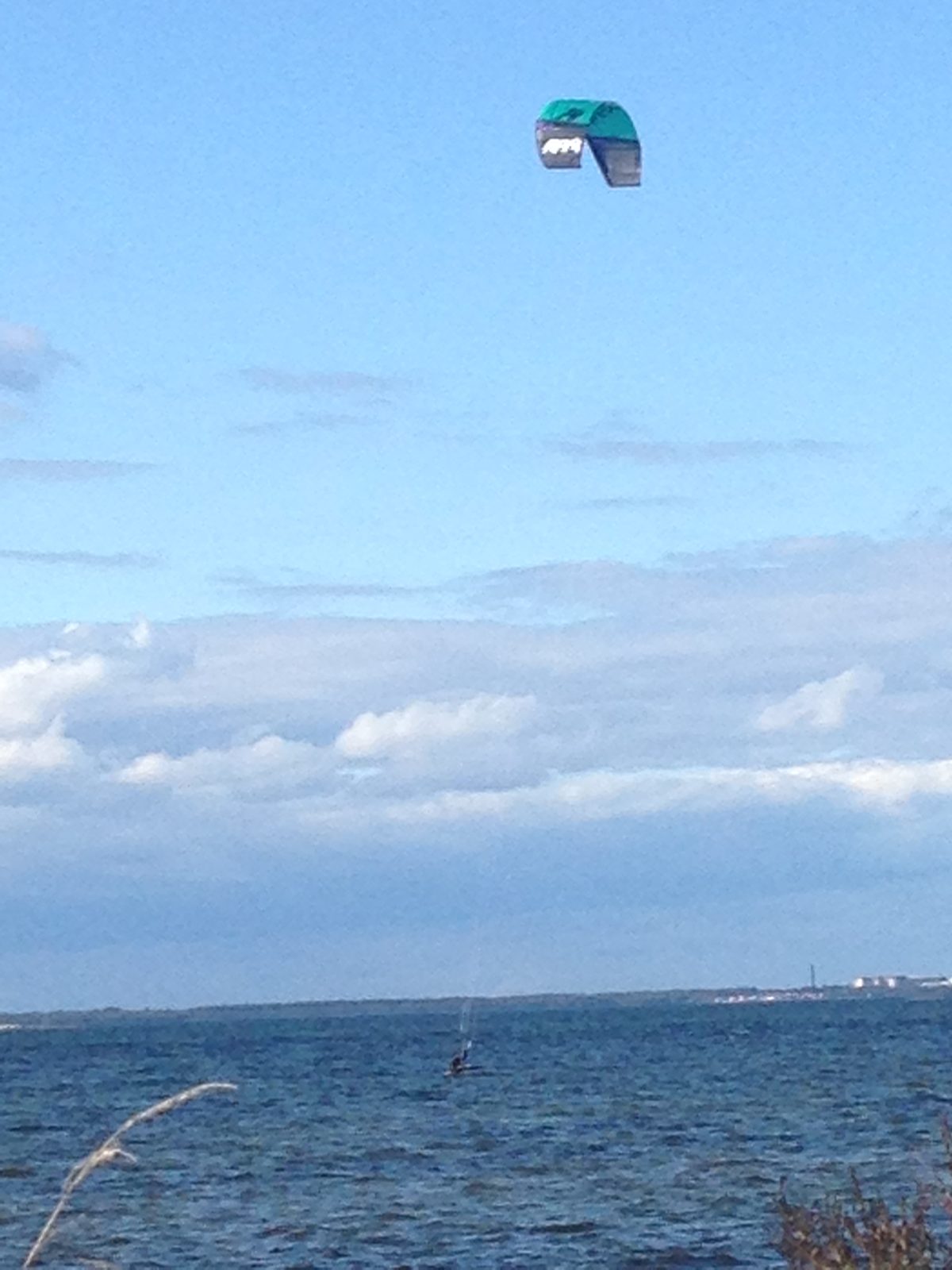 Kitesurfing on the sea off Öland